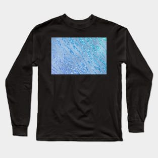 Blue shinny glitter Long Sleeve T-Shirt